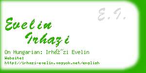 evelin irhazi business card